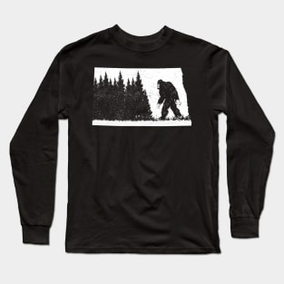 North Dakota Bigfoot Long Sleeve T-Shirt